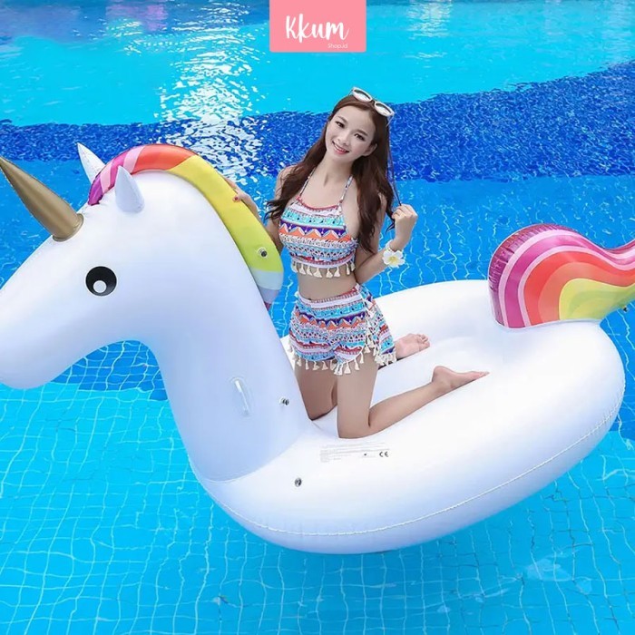 Ban renang aesthetic unicorn karakter besar/ Pelampung duduk dewasa
