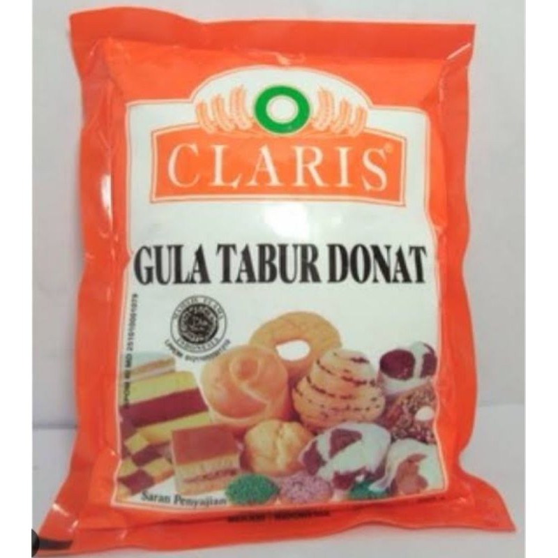 

Gula halus CLARIS tabur donat/bungkus orange 250g (satuan)