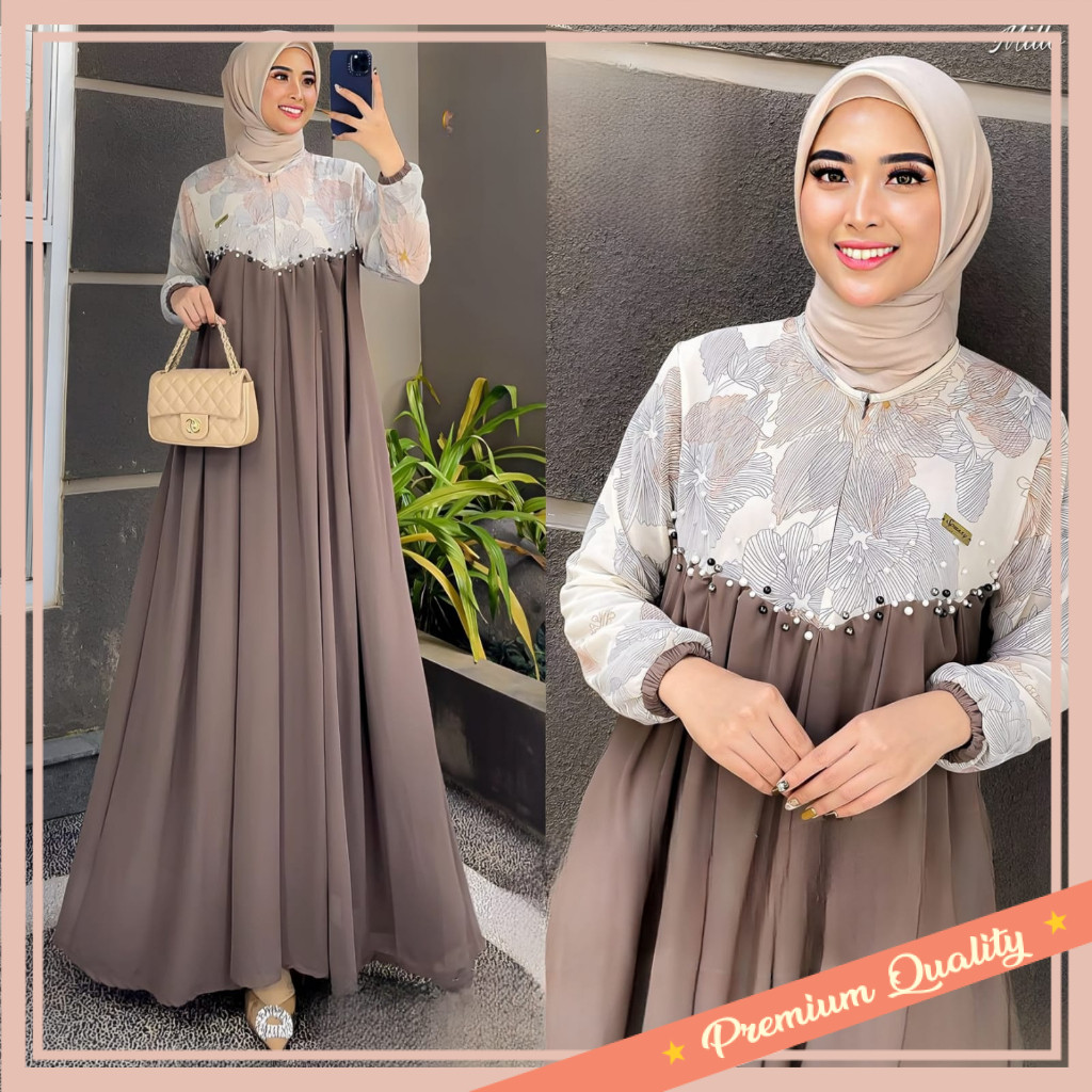 KADO LEBARAN 2025 ISTRI MUSLIMAH / Najah Fashion02 Kifara Dress Kondangan Elegan Gamis Cringkel Terb
