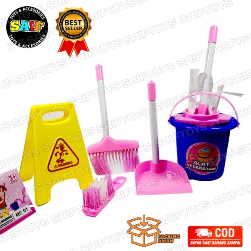 Mainan Anak Alat Kebersihan/Mainan Anak Mainan Sapu Pel Lantai/Cleaning Set