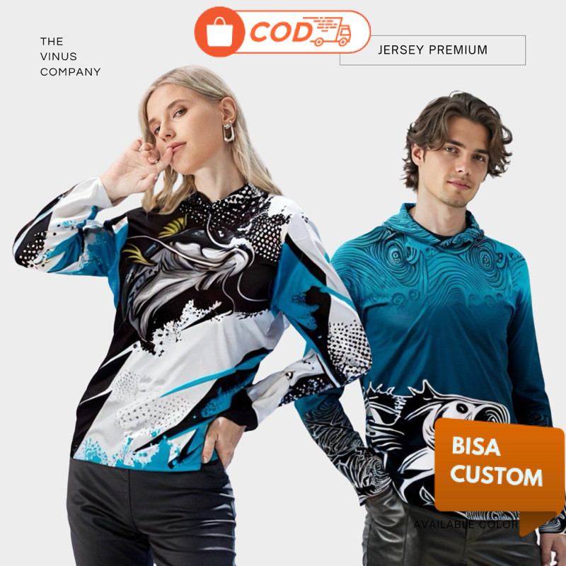 Vinus Jersey Mancing Premium Ikan Lele Custome Nama / Number Bahan Dry Fit Milano Full Printing
