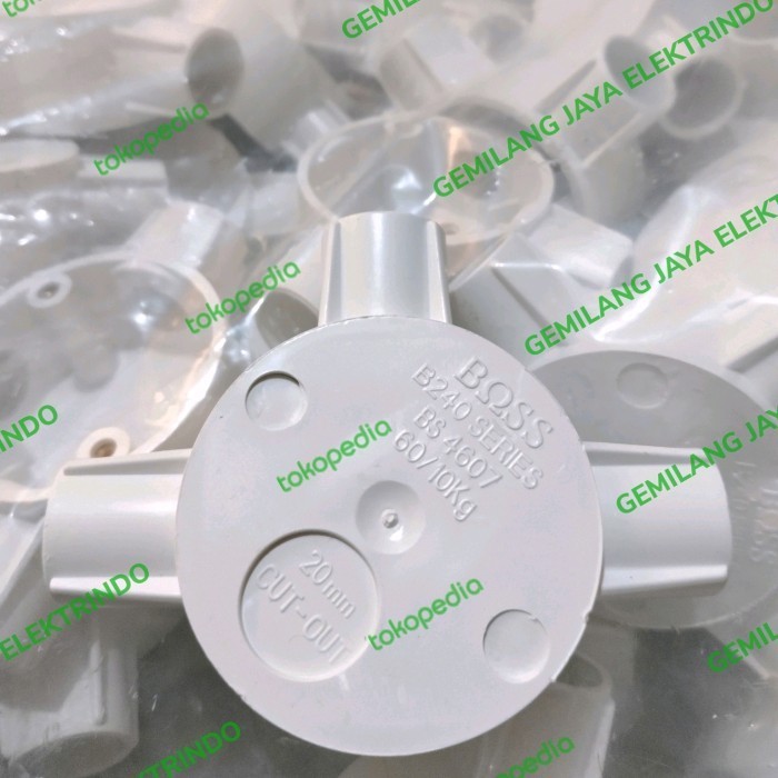 TDUS CABANG 3 BOSS PUTIH / T DUS CABANG 3 BOSS 20mm ORIGINAL BOSS