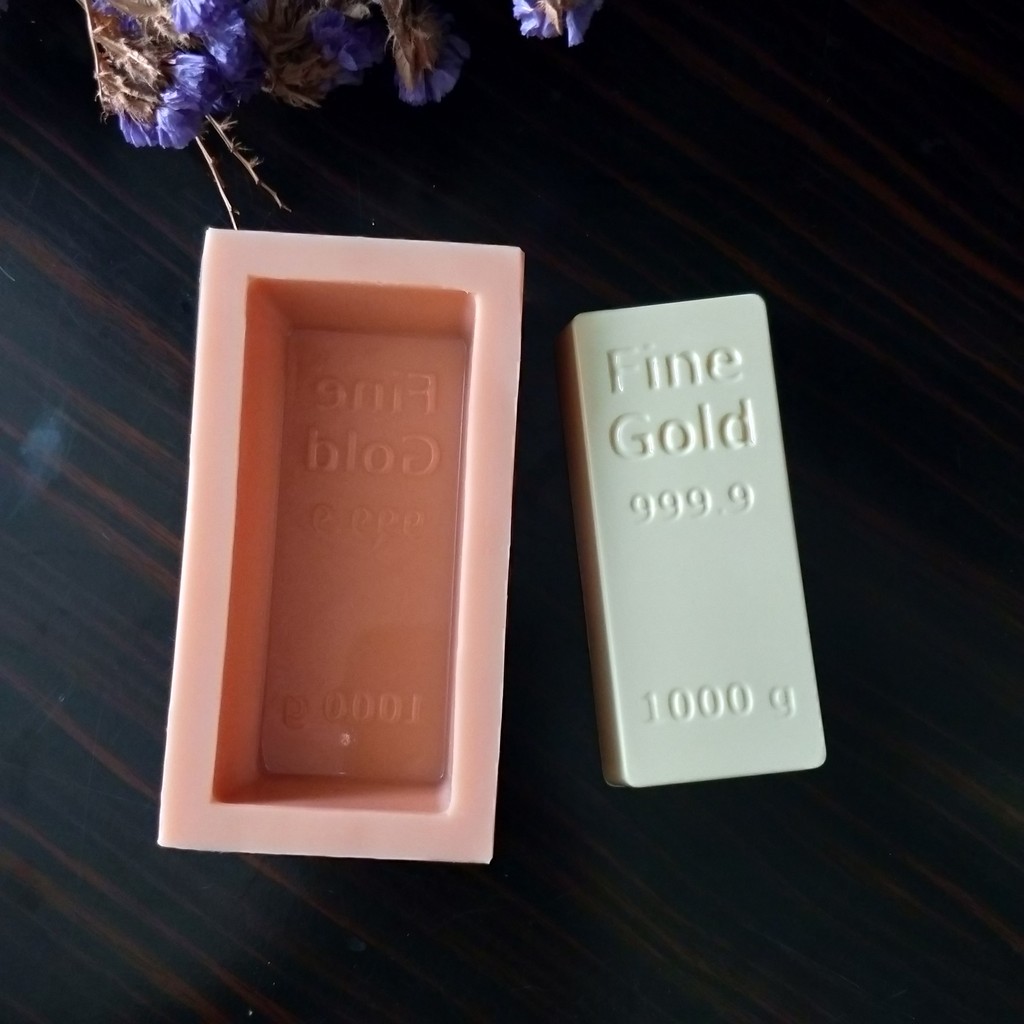 

QT0193 PRZY Mold Silicone Fine Gold Silicone Fondant Mould Bullion Soap Molds Gypsum Chocolate Candle Mold Clay Resin Bar