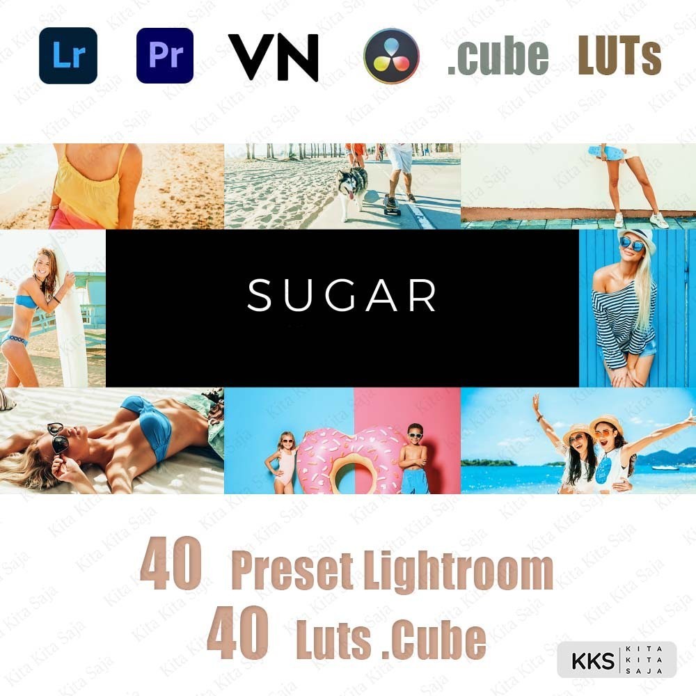 40 Preset Video & Foto Android, IOS & PC - Sugar Premium - LUTs VN (.cube) | Adobe Lightroom