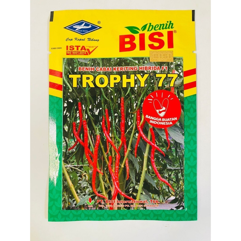 Benih cabai keriting TROPHY 77 isi 10gr dari CAP KAPAL TERBANG