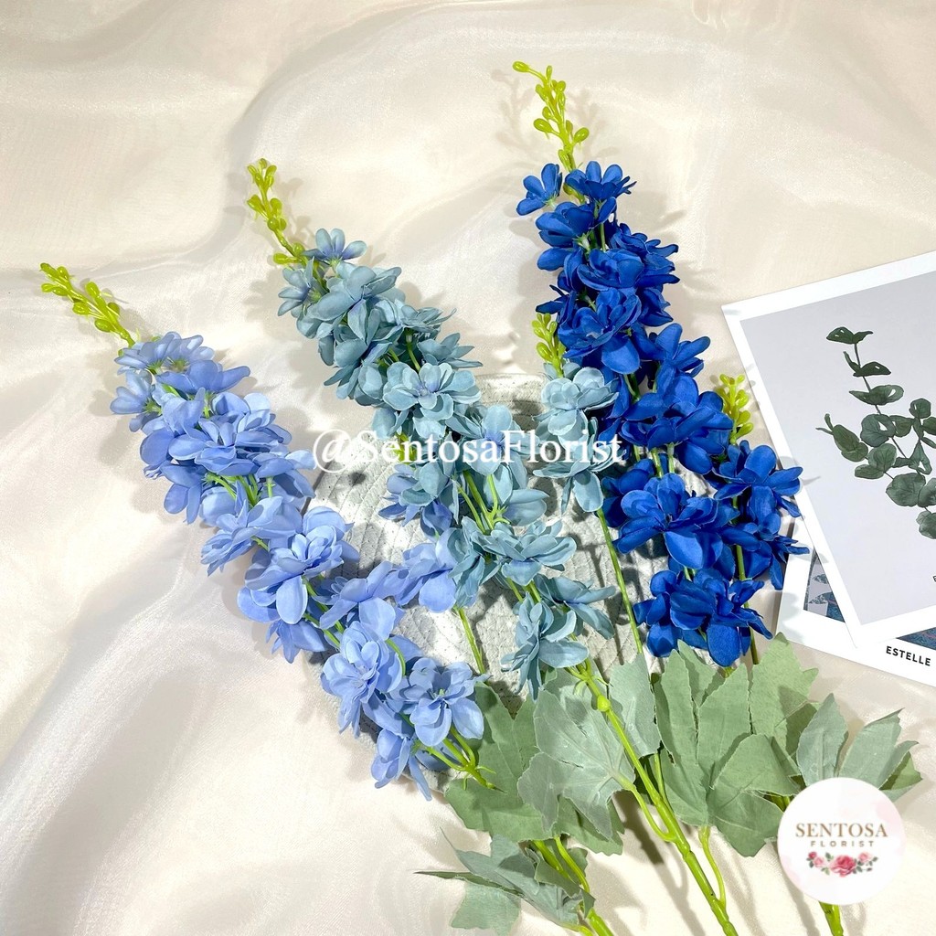 Bunga Delphinium Spring Import Bunga Luding Bunga Imitasi Artificial Snapdragon Tangkai Panjang