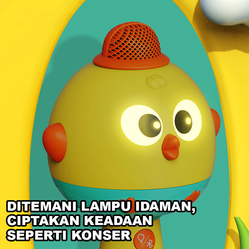 Harga SpesialIndonesia Mikrofon Nyanyi Anak Mikrofon Wireless Bluetooth Nyanyi Dengan Speaker Anak