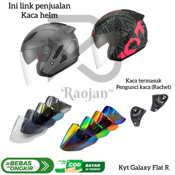 Kaca helm Kyt Galaxy Flat R Visor helm Kyt Galaxy Flat R