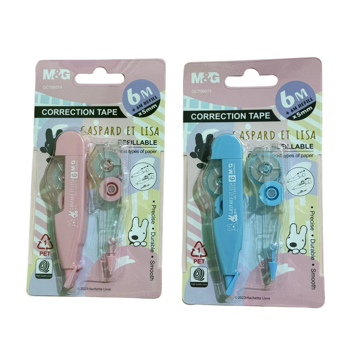 

M&G correction tape Gaspard et lisa 6m + 1 Refil tape /tipex kertas M&G gaspard et lisa 6m + 1 refil