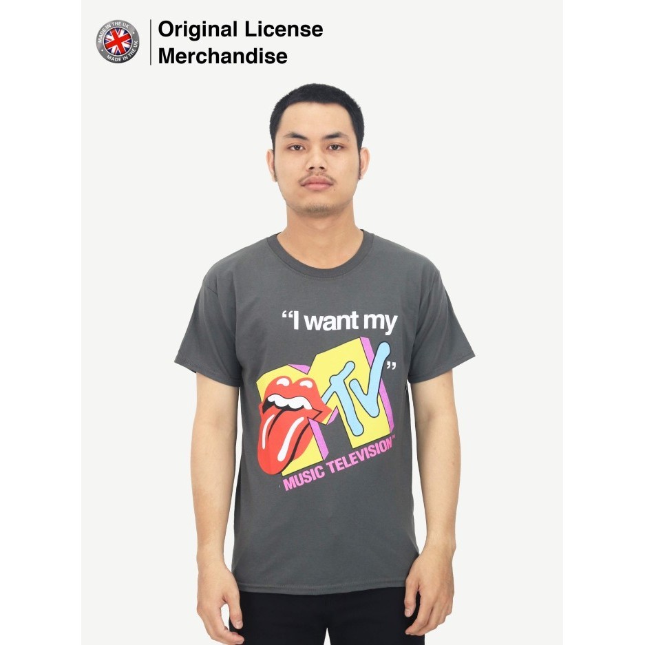 Kaos Baju Band Musik Pria Motif Terbaru MTV Rolling Stones I Want My