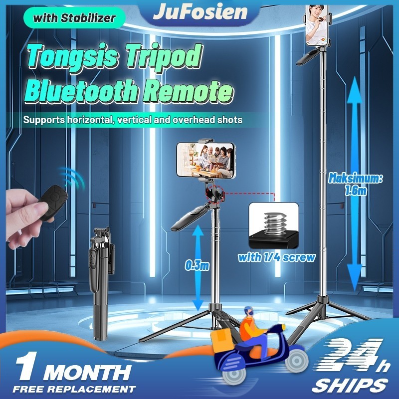 [Ready Stock] A36 Tongsis Bluetooth Selfie Stick Tripod 160CM Tongsis Bluetooth Selfie Stick Tripod 