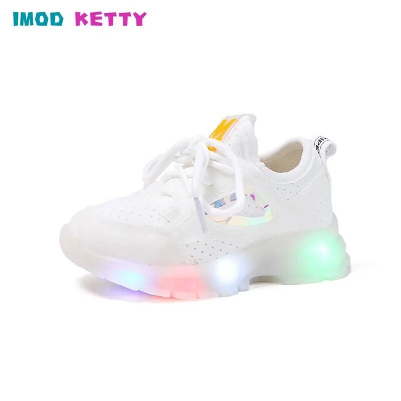 Children's Led Shoes 2023 Autumn Korean Edition Boys Girls Lighted Sneakers Glowing Sneakers Childre