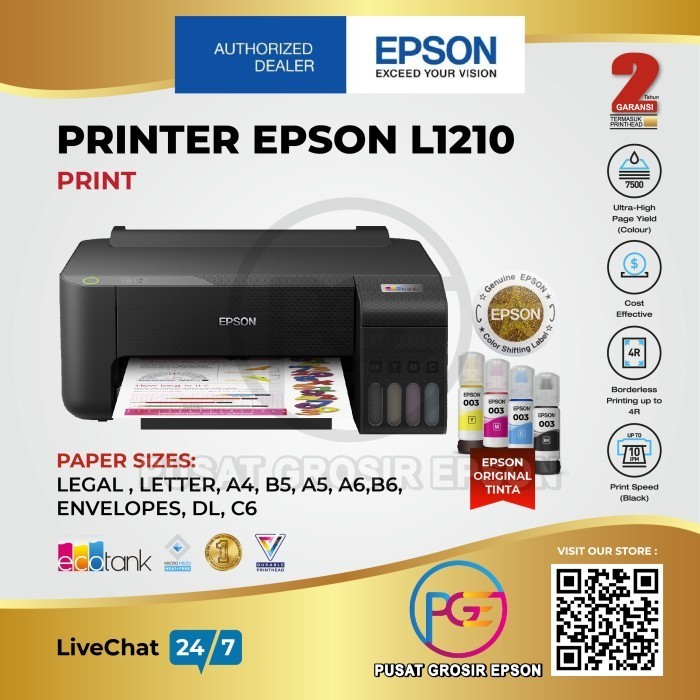 Original Printer Epson L1210 - Pengganti Epson L1110
