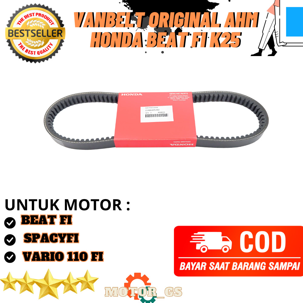 Vanbelt Original AHM Honda Beat FI / Spacy FI / V-Belt ORI AHM Vario 110 FI - 23100-K25-902