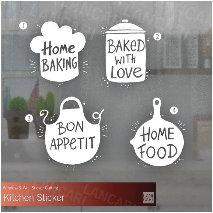 Sticker Cutting Dapur Kitchen Quote Stiker Kaca Dinding Kayu Masak