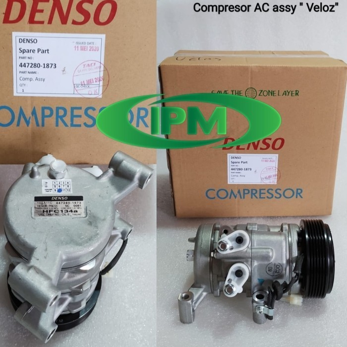 KOMPRESOR AC ASSY TOYOTA AVANZA VELOZ NEW RUSH 447280-1872 ORIGINAL