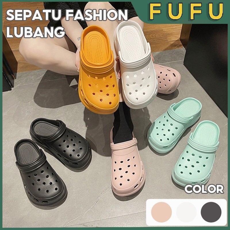 FUFU Sandal Baim Wanita / Sandal Fuji / Sandal Selop / Sandal Wedges EVA / Sandal Slop Wanita / Send