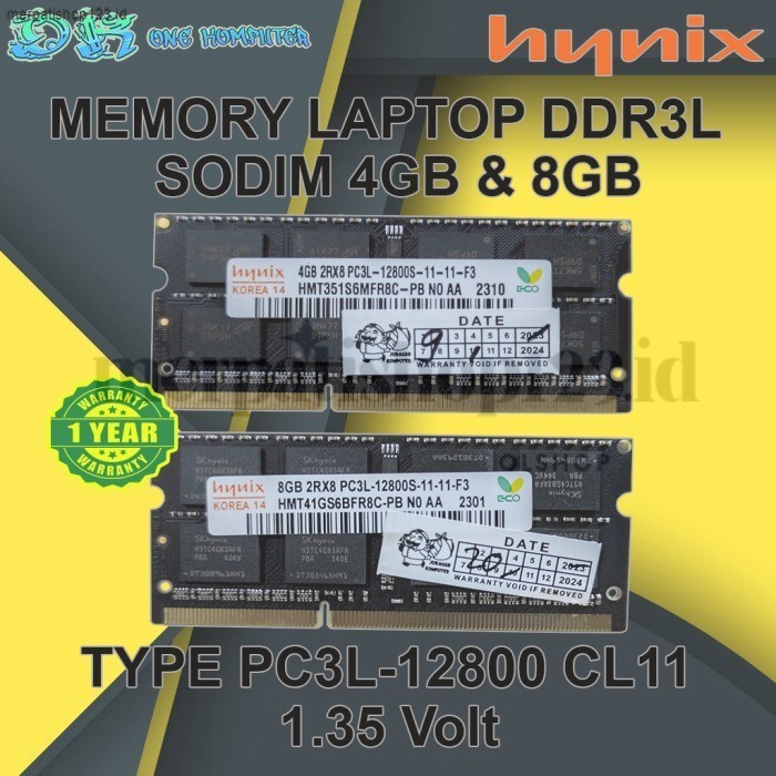 Ram Sodim Ddr3l 4Gb / 8Gb Hynix Pc3L 12800S - 4Gb