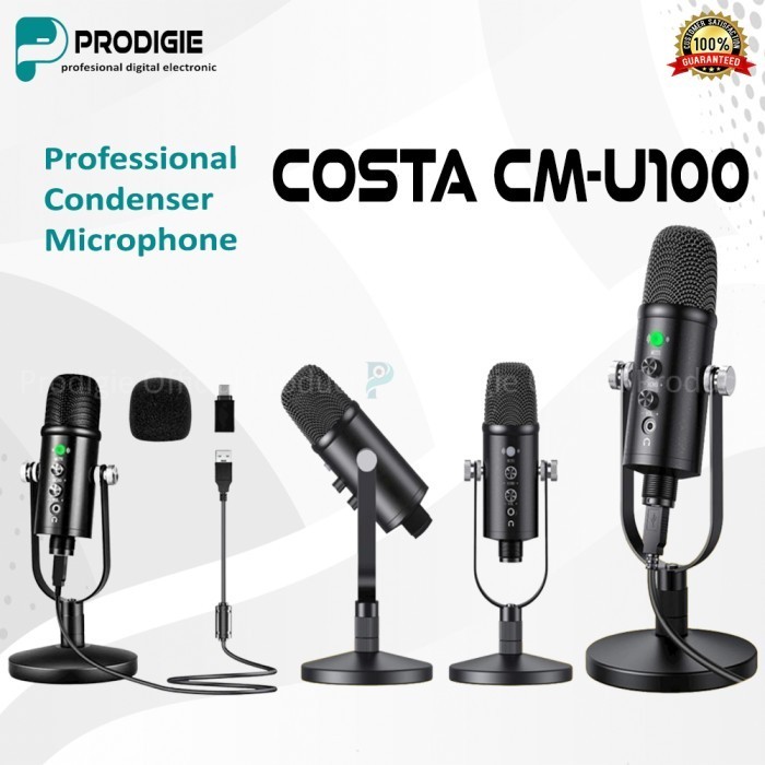 COSTA CM-U100 Professional Condenser Microphone USB Podcast Recording