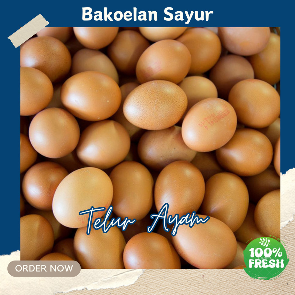 

TELUR AYAM NEGERI TELOR AYAM FRESH 250GR