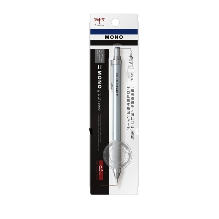 

Tombow Mono Graph Zero Mechanical Pencil 0.5 mm Pensil Mekanik 05 ORI