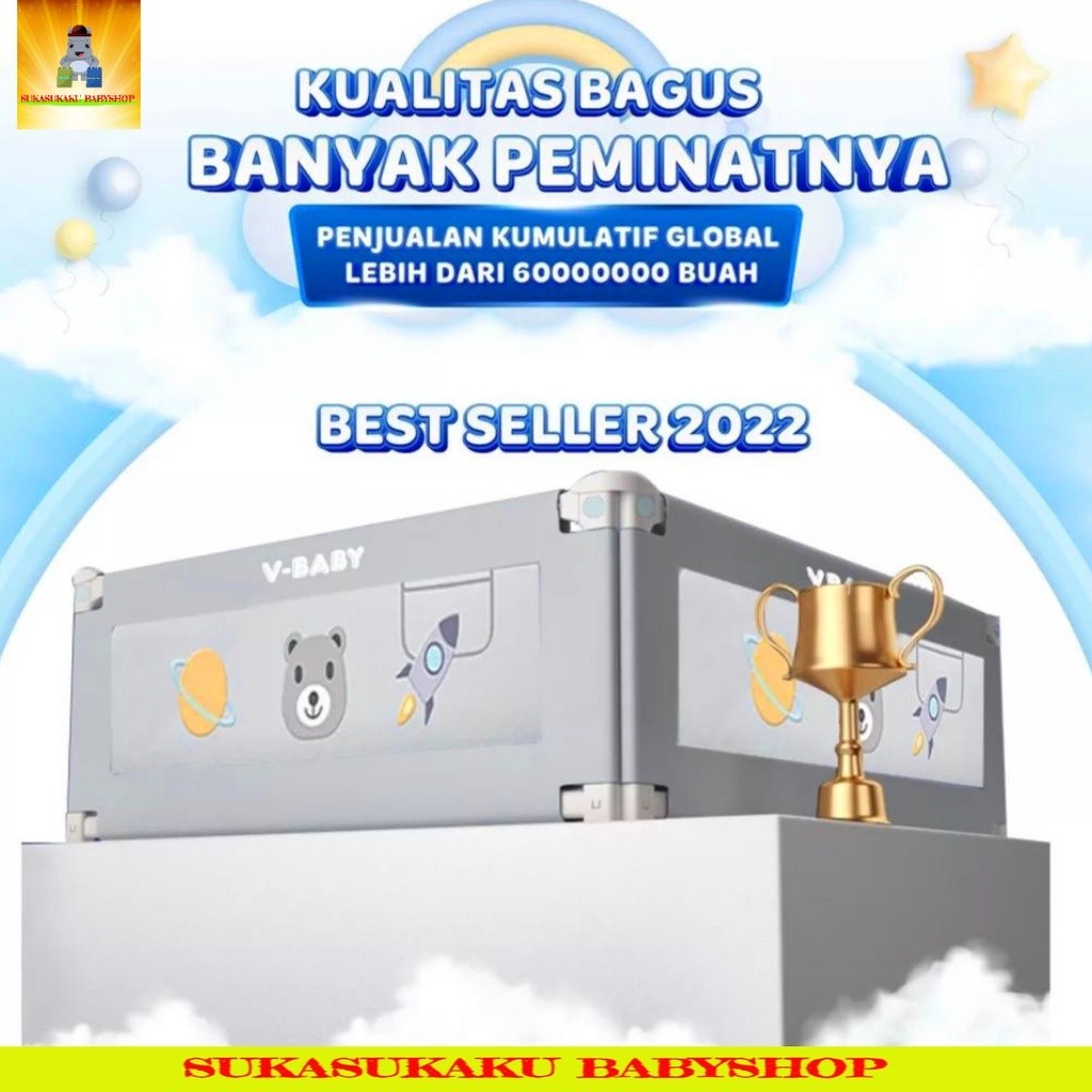 FN74RM V BABY Baby Bed Guard/Baby Bedrail Pagar Pengaman Kasur Tempat Tidur N1 Kuat Kwalitas Bagus