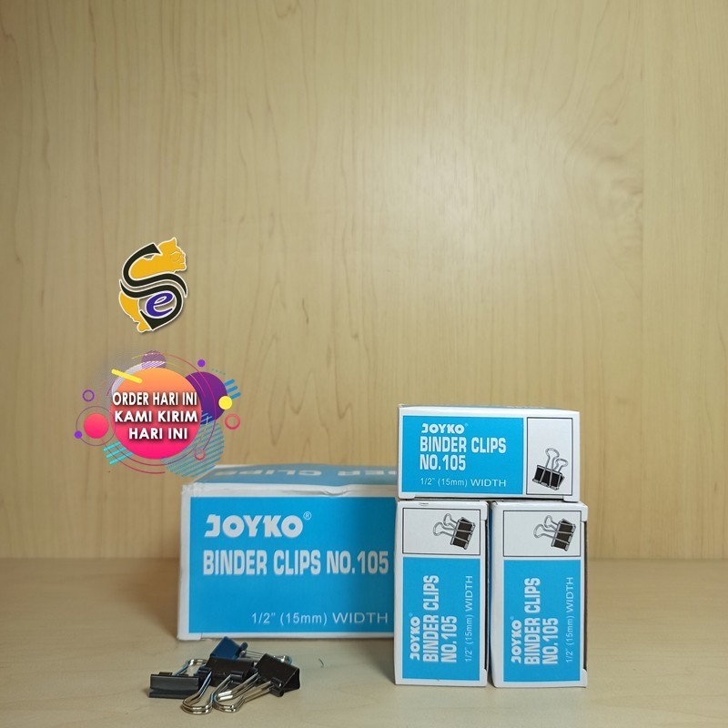 

Binder Clip Joyko No 105 / Penjepit Kertas / Penjepit Berkas
