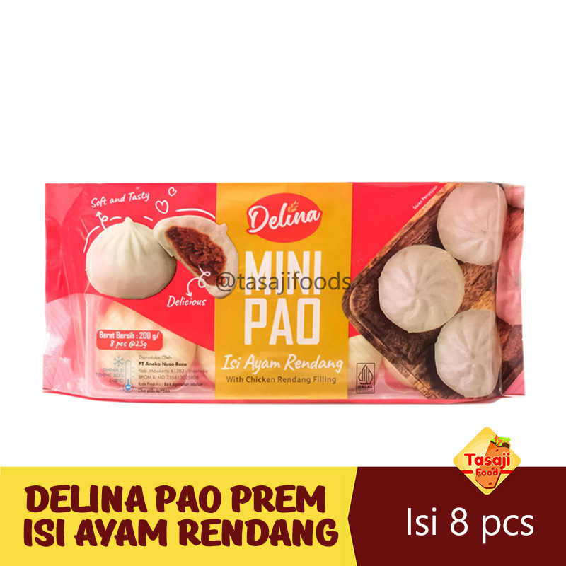 

Delina Mini Pao Premium Isi Ayam Rendang Isi 8 pcs