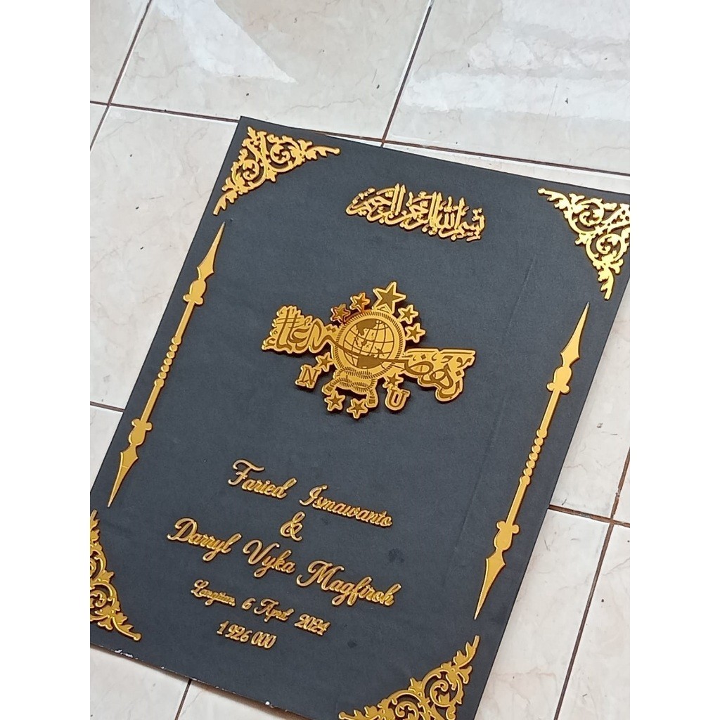 Paket DEKORASI mahar pernikahan akrilik mirror logo NU Nahdlatul Ulama