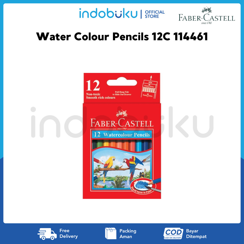 

Water Colour Pencils 12 Warna Pendek Faber-Castell 114461