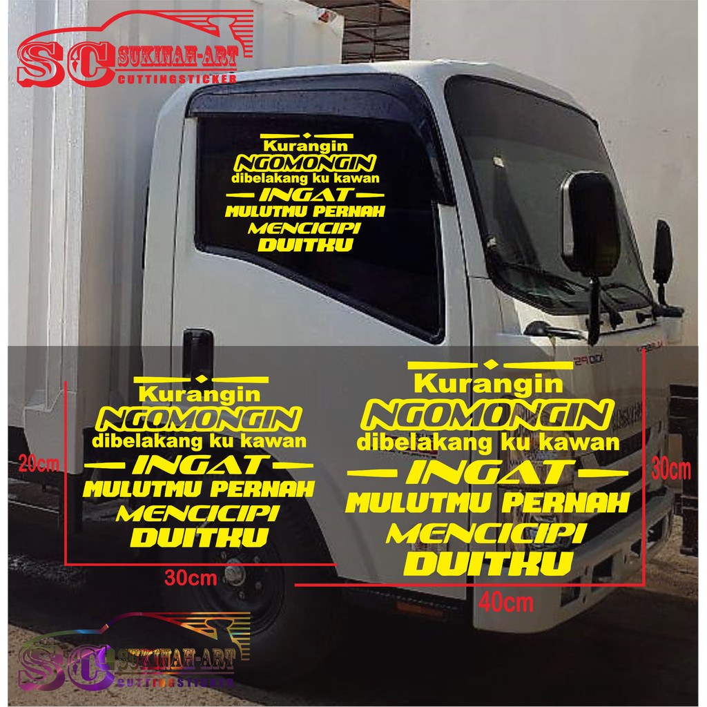 stiker viral kata-kata KURANGIN NGOMONGIN DIBELAKANG  KU KAWANmotivasi  mobil stiker cutting sticker