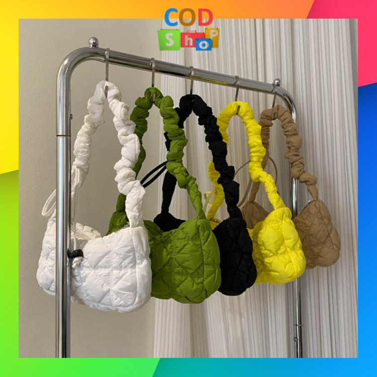 COD - T6153 Puffy Sling Bag / Tas Selempang Puffy Adjustable / Aesthetic Adjustable Puffy Bag / Puff