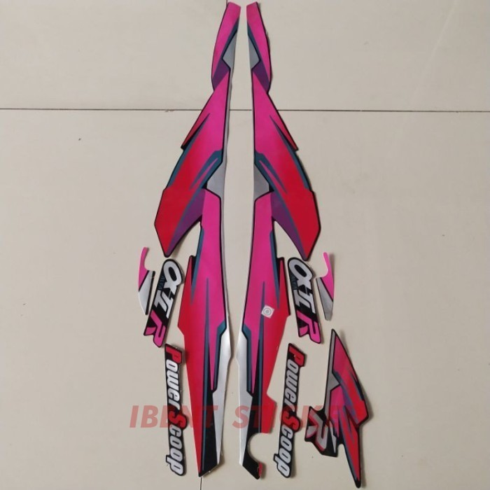STIKER STRIPING ALFA 1995 MERAH YAMAHA POLET