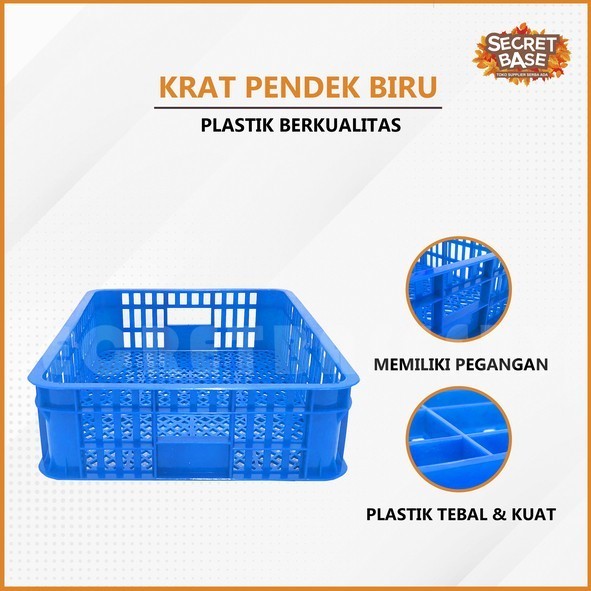 

KRAT PENDEK - Keranjang Serbaguna / Keranjang Roti / Keranjang Plastik - Biru