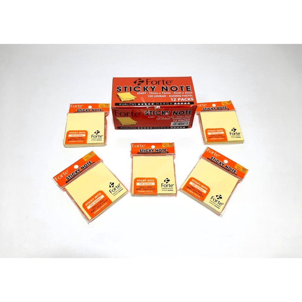

Harga Grosir (1Kotak/12packs ) Label/Memo Sticky Note Ukuran 3X3inch FORTE