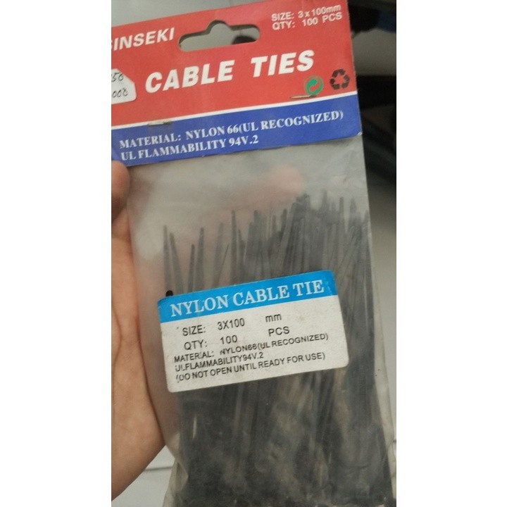 

Cable Tie Ties Pengikat Kabel Serbaguna 3x 100mm 15cm Kualitas SNI