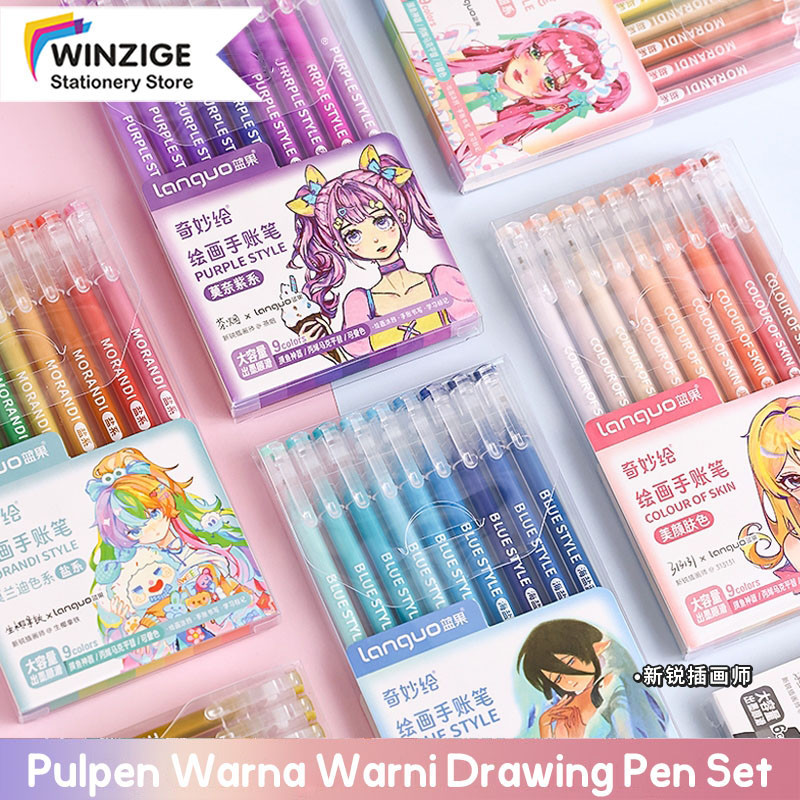 

Winzige 117 colors gel pen set drawing pen pulpen warna warni lucu aesthetic acrylic marker morandi pastel retro color journal marker pen alat tulis spidol akrilik marker art supplies