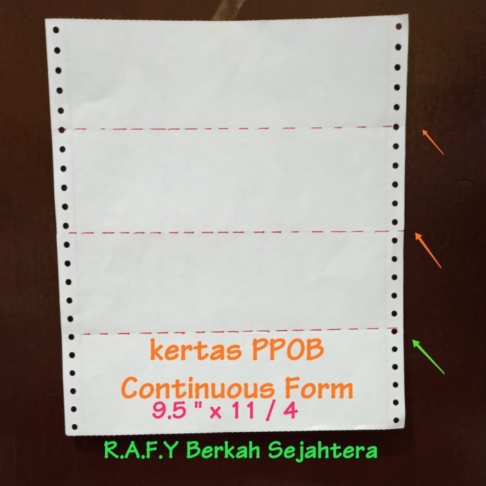 

Andma Best JUAL ECERAN Kertas NCR - Struk PPOB PLN ukuran A4 4 - 1 PLY isi 2
