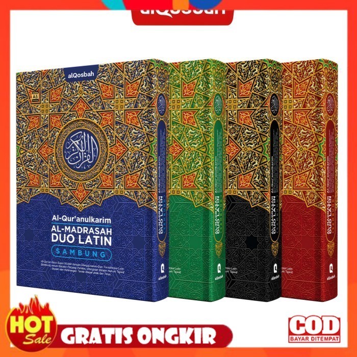 Ramadhan SALE / AlQuran Besar AlMadrasah Duo Latin A4 HC Penerbit Alqosbah Al Quran Tajwid Warna AlQ
