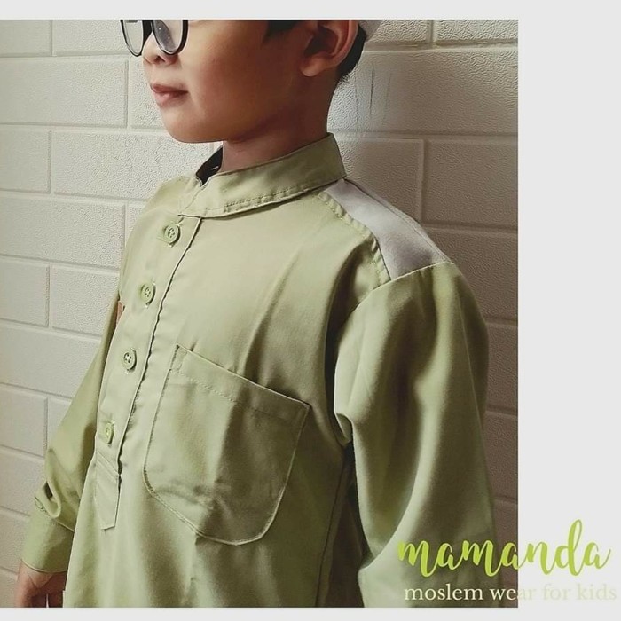 Koko Anak Baju Muslim Anak laki-laki 4-12thn Lucu Murah Mamanda sage 2 - M
