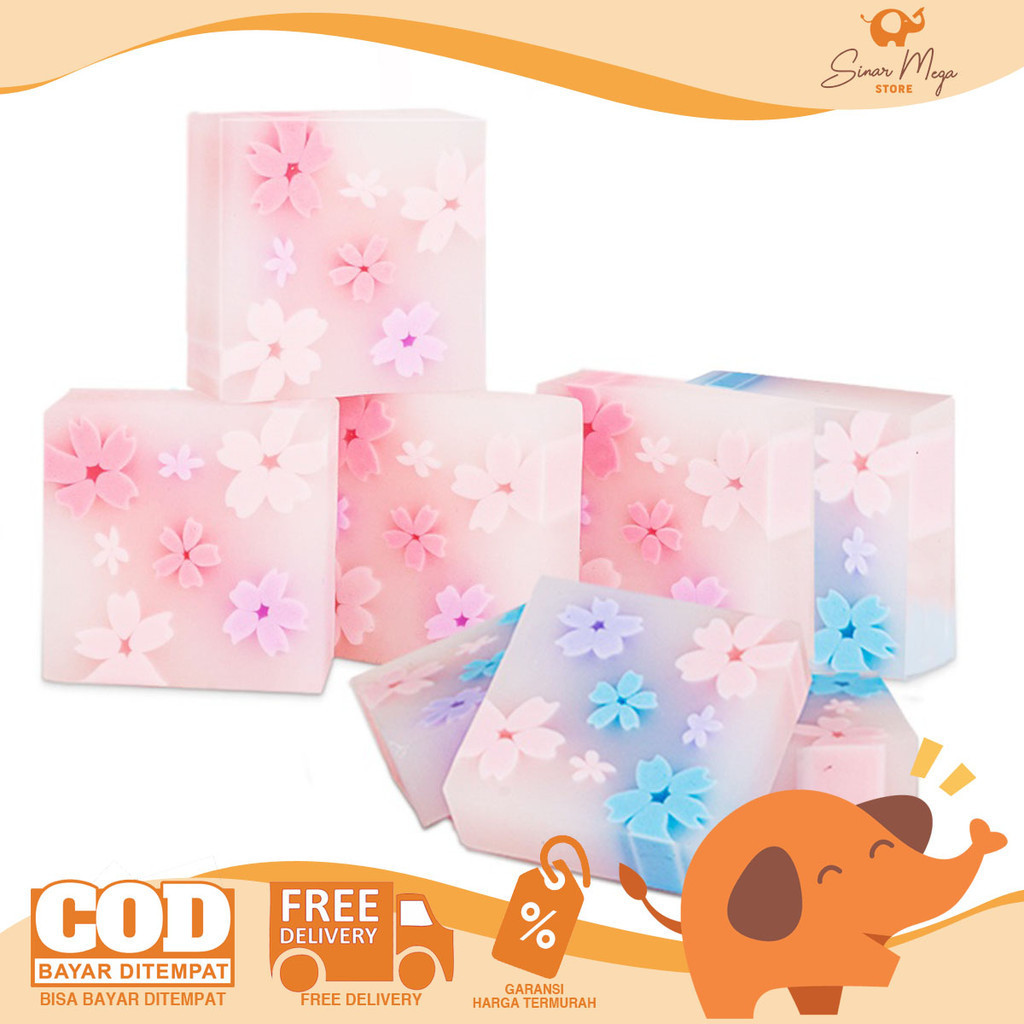 

Deli Eraser Sakura 71135 Penghapus ECO PVC Persegi Bunga Sakura Unik Transparan