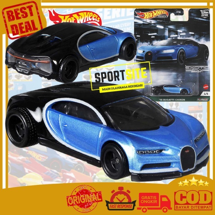 Hot Wheels 16 Bugatti Chiron Car Culture Exotic Envy Ban Karet Ori -KA67