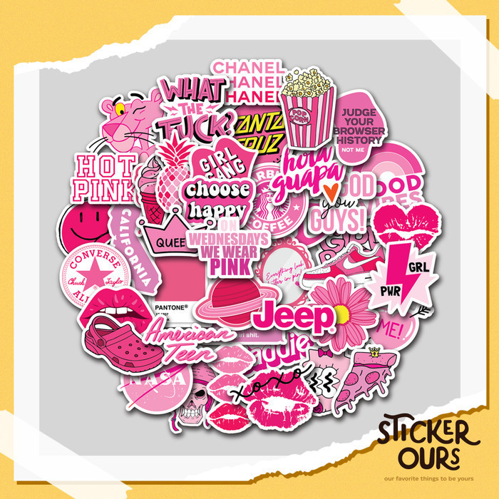 

STICKER PACK HOT PINK | STIKER TUMBLER LAPTOP | STIKER KOPER HELM