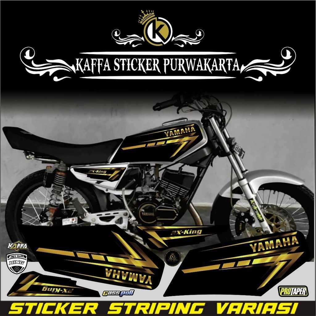 COD/ VARIASI STRIPING triping RX KING RX-variasi sticker rx king gold