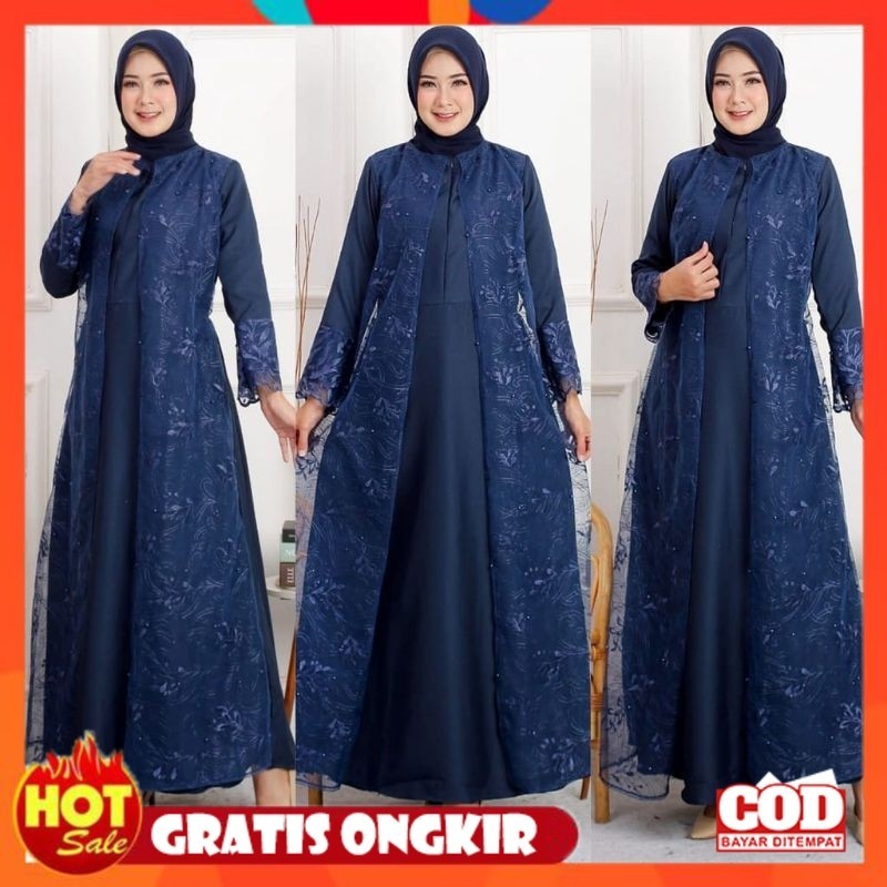 KAIN ADEM HALUS TEBAL / GAMIS PESTA  BUSUI BURKAT TILE MUTIARA TERBARU / TERLARIS SIZE M-L-XL- JUMBO
