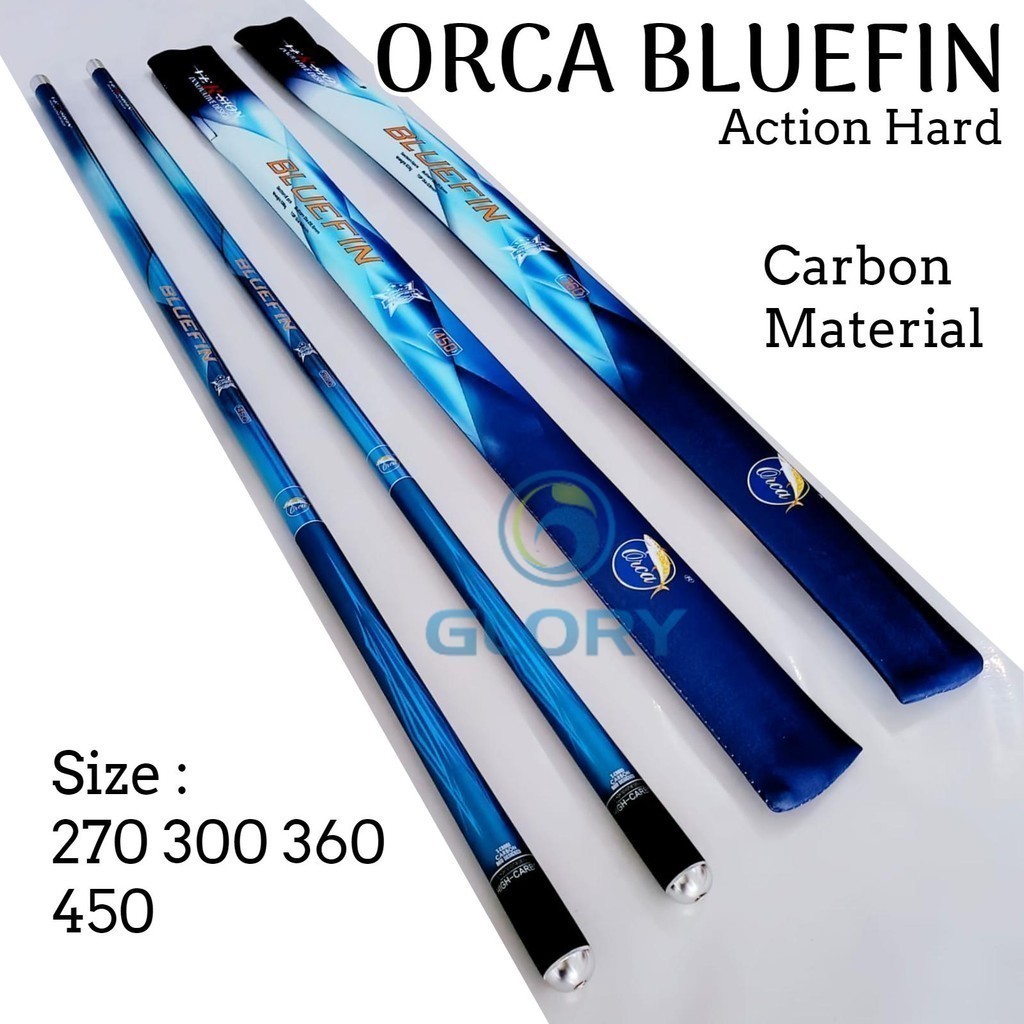 Orca Bluefin 270 300 360 450 Joran Tegek Baronang Ruas Panjang Bahan Carbon Action Hard Walesan Tong