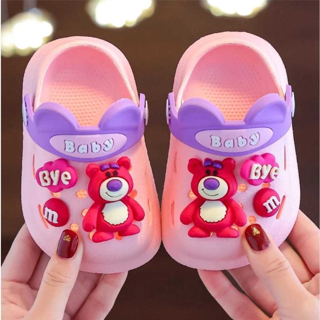 Starkid - Sandal Selop Karakter Baim Pao Anak Cewek Cowok Usia 1 2 3 4 5 6 Tahun Anti Selip Sendal R