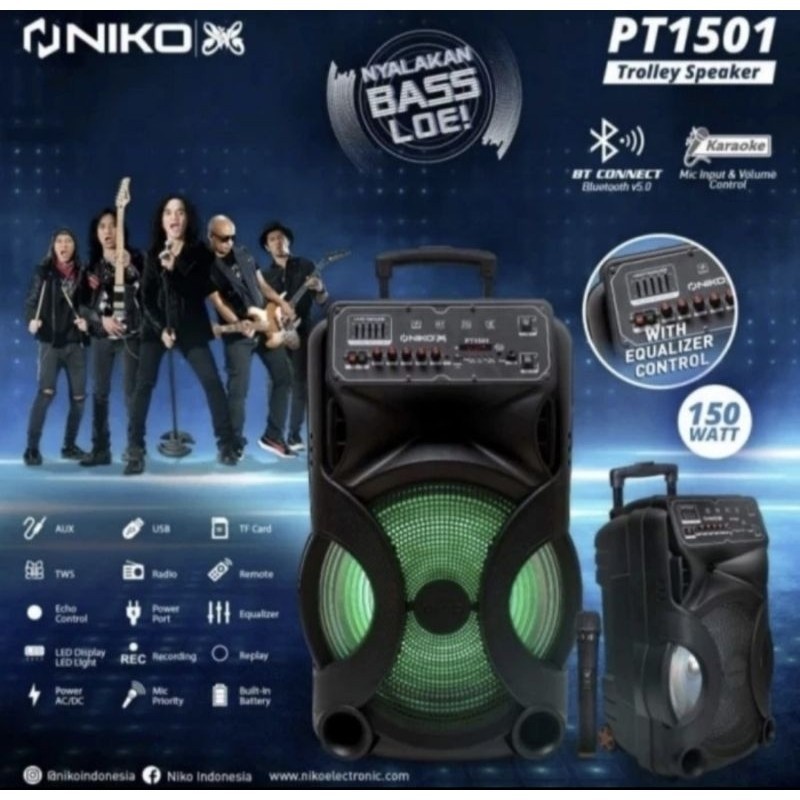 Speaker Aktif Portable Niko PT 1501 Speaker Meeting 15 inch