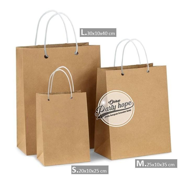 

( isi 12 ) Paper Bag kantong kertas polos coklat / Shopping Bag Polos coklat / kantong belanja