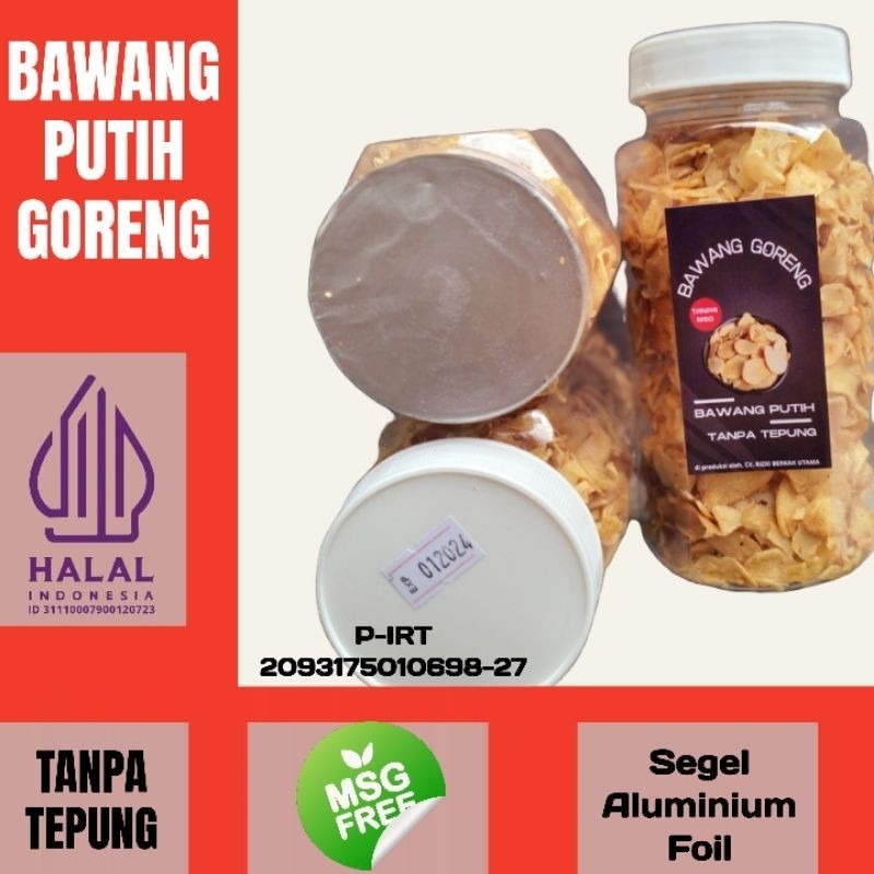 

PROMO Bawang Putih Goreng Asli Tanpa Tepung 200gr